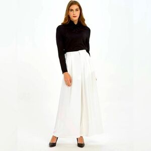 Tronjori NWT Women High Waist Casual Wide Leg Long Palazzo Pants - small (short)